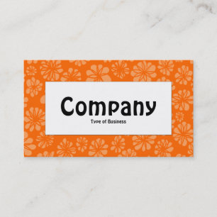 Etiqueta central - Floral Naranja