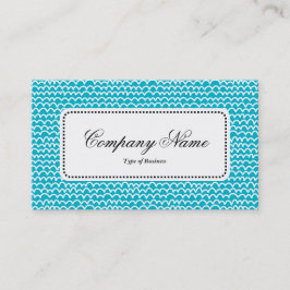 Etiqueta central v5 - Wavy - Blanco en azul Aqua