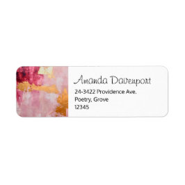 Etiqueta Cepillo artístico estalla dirección dorada y rosa