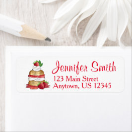 Etiqueta Cereza de fresa Tapón postre fresa fresas