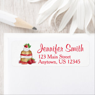 Etiqueta Cereza de fresa Tapón postre fresa fresas