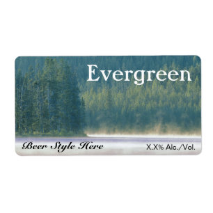 Etiqueta Cerveza Evergreen