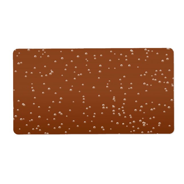 Etiqueta Cerveza raíz con burbujas pequeñas arte de fondo (Frente)