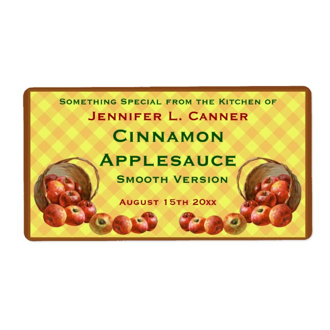 Etiqueta Cestas de Apple en placas amarillas (Frente)