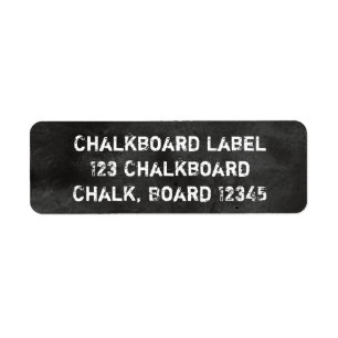 Etiqueta Chalkboard Blackboard Black & White Dusty
