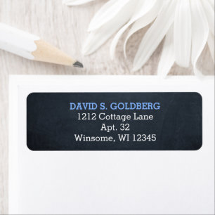 Etiqueta Chalkboard Blue Personalizado