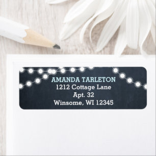Etiqueta Chalkboard Lights Aqua Personalizado