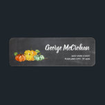Etiqueta Chalkboard Little Pumpkin Halloween Return Address<br><div class="desc">Chalkboard Little Pumpkin Return Address label. For further customization,  please click the "Customize it" button and use our design tool to modify this template.</div>