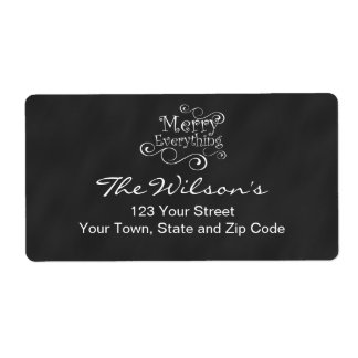 Etiqueta Chalkboard Merry Todo