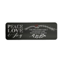 Chalkboard Peace Love Joy Holiday