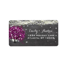 Etiqueta Chalkboard Sangria Wine Heart Leaf Tree