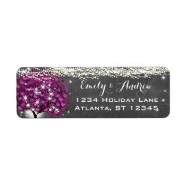 Etiqueta Chalkboard Sangria Wine Heart Leaf Tree