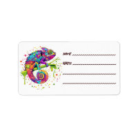Chameleon Paint Stains Watercolor Style