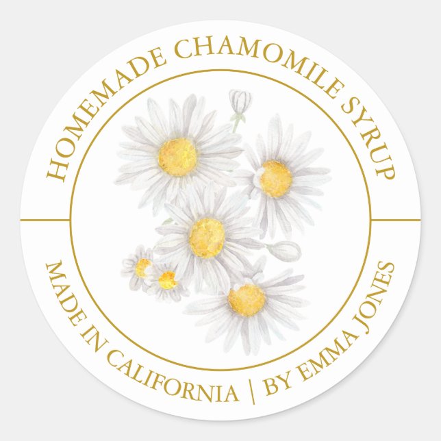 Etiqueta Chamomile moderna (Anverso)