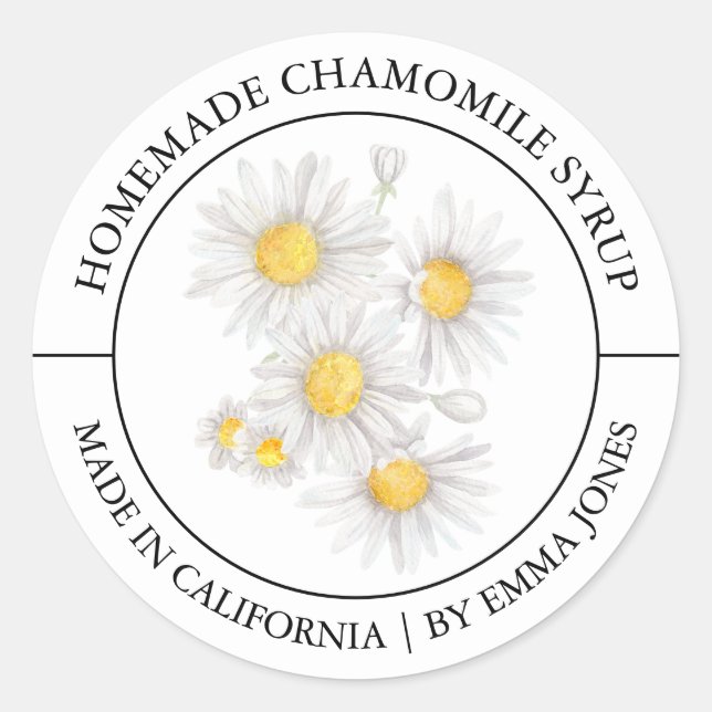 Etiqueta Chamomile moderna (Anverso)