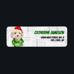 Etiqueta Champagne Cockapoo Dog Christmas Address<br><div class="desc">A fun return address label for the dog lover who is partial to Champgne Cockapoos. A cute watercolor with your name and address with a fun comic style font.</div>