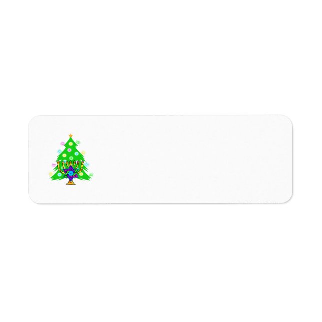 Etiqueta Chanukah y Navidades juntos (Frente)