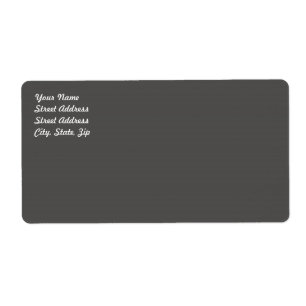 Etiqueta Charcoal Gray Shipping Label