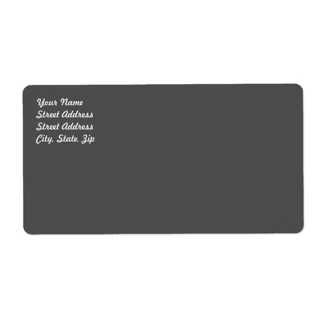 Etiqueta Charcoal Gray Shipping Label (Frente)