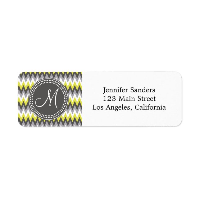 ETIQUETA CHARCOAL GRAY Y COLOR AMARILLO CHEVRON (Frente)