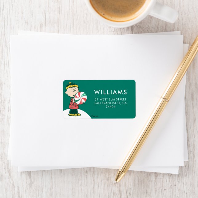 Etiqueta Charlie Brown Peppermint Candy (In situ)