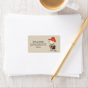 Etiqueta Charlie Brown vaquero Halloween de Peanuts