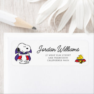 Etiqueta Charlie Brown y Gang Halloween