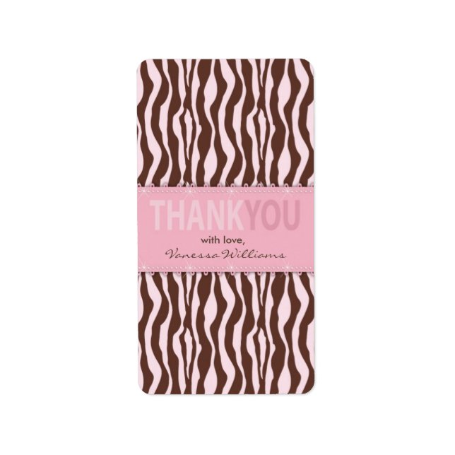 Etiqueta Cheetah Chica TY Mini Hershey Bar Label ZB (Frente)