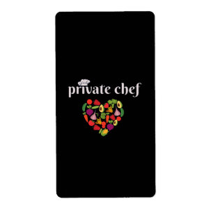 Etiqueta Chef Privado Amante de la Comida Día de San Valent