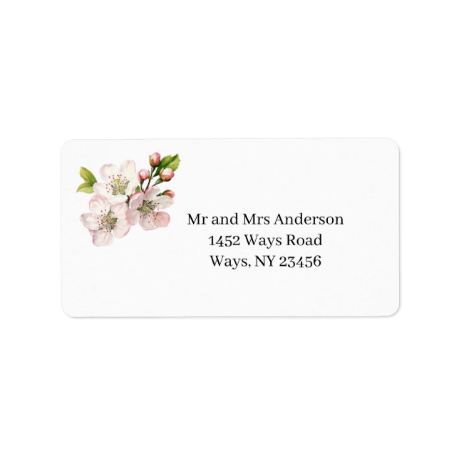 Etiqueta Cherry Blossom Address Label (Frente)