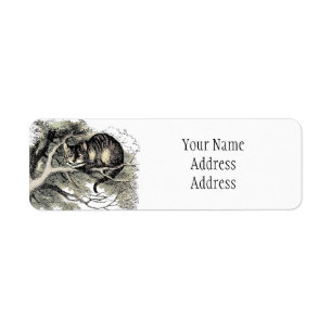 Etiqueta Cheshire Cat Alice Wonderland Classic