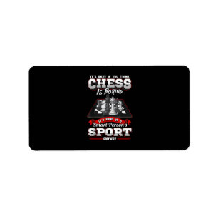 Etiqueta Chess Funny Cita Humor Sayings