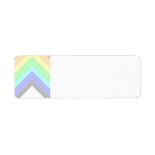 Etiqueta chevron arcoiris mudo