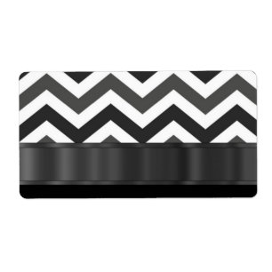 Etiqueta Chevron blanco y negro