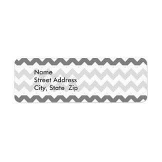 Etiqueta Chevron gris oscuro; zag zig