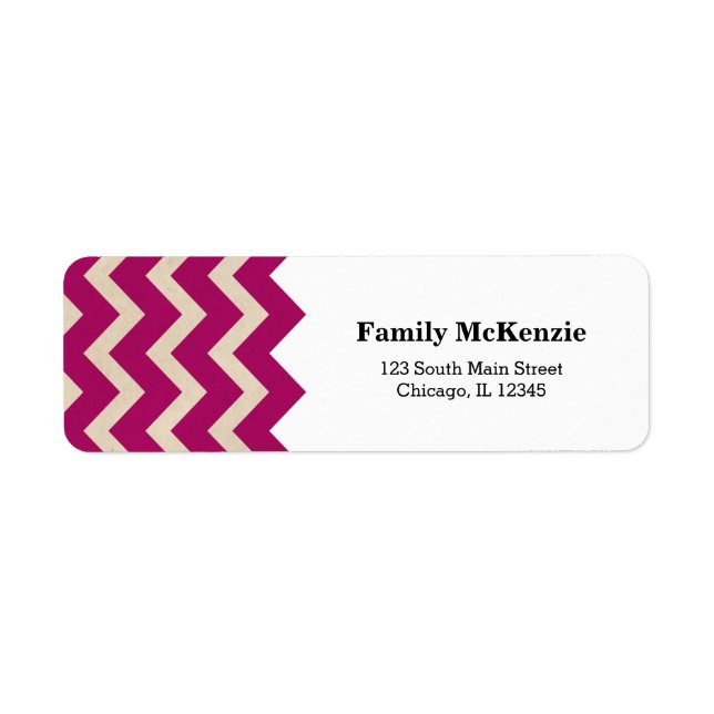 Etiqueta Chevron Magenta (Frente)