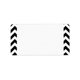 Etiqueta Chevrons grandes negros y blancos personalizados m