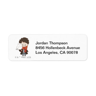 Etiqueta Chibi HARRY POTTER™ y Hedwig
