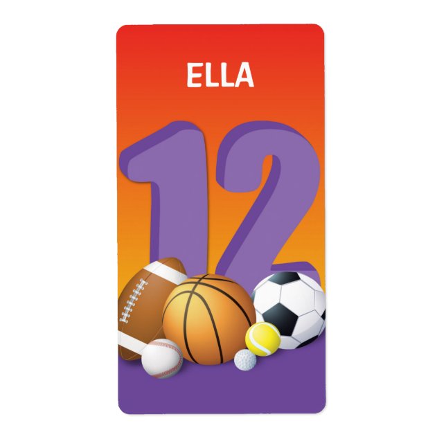 Etiqueta Chica 12.º Balls Deportiva (Frente)