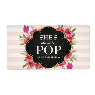 Etiqueta Chica Baby Shower Mini Champagne Label