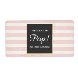 Etiqueta Chica Baby Shower Mini Champagne Label