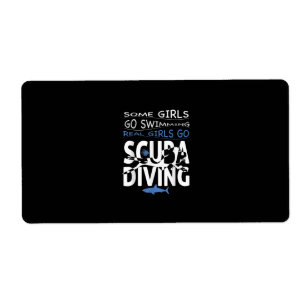 Etiqueta Chica De Buceo Real Scuba Algunos Se Van A Bañar G