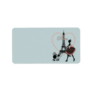 Etiqueta Chica de cosecha romántica dulce caminando cangre