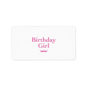 Etiqueta chica de cumpleaños