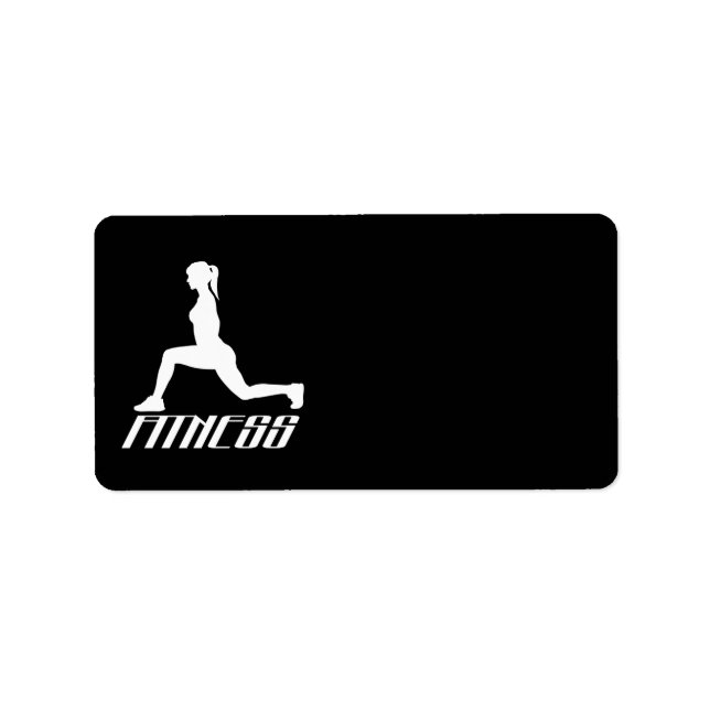 Etiqueta Chica de fitness (Frente)