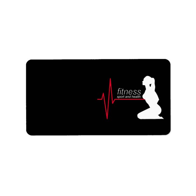 Etiqueta Chica de fitness (Frente)