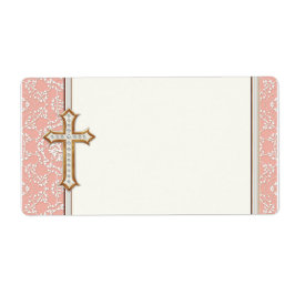 Etiqueta Chica de la Cruz Dorada de Oro de la Santa Primera