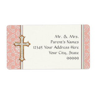 Etiqueta Chica de la Cruz Dorada de Oro de la Santa Primera