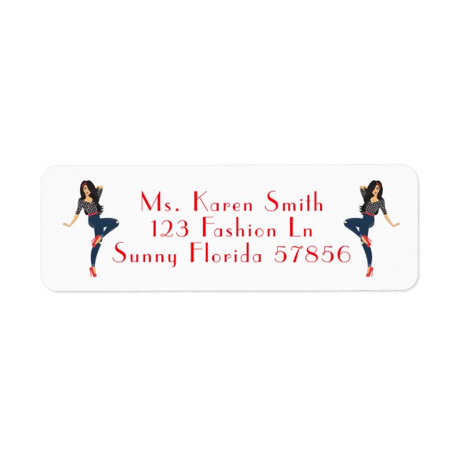 Etiqueta Chica de moda (Frente)