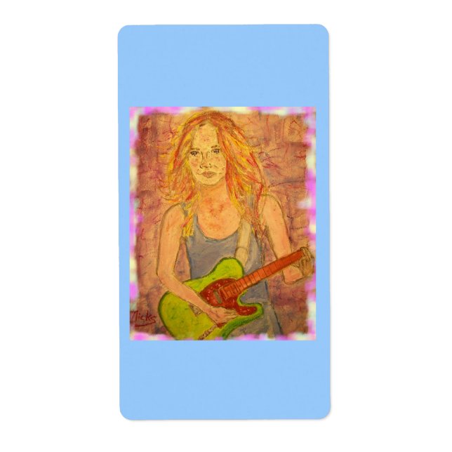 Etiqueta chica de rock folclórico (Frente)